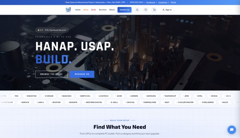 H.U.B Store, Online PC builder store